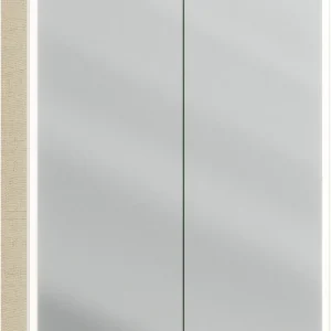 Armoire de toilette Alterna luuna LED plus avec éclairage inférieur/supérieur Beige textile Couleur de lumière réglable en continu 2700-6500 K Vente Flash